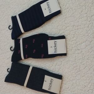 NWT Hickey Freeman Cotton Blend Mid Calf Dress Socks (3 Pair)